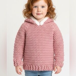 Handmade Crochet Kids Hoodie Sweater 2T-3T | Cozy Cotton-Feel | One of a Kind